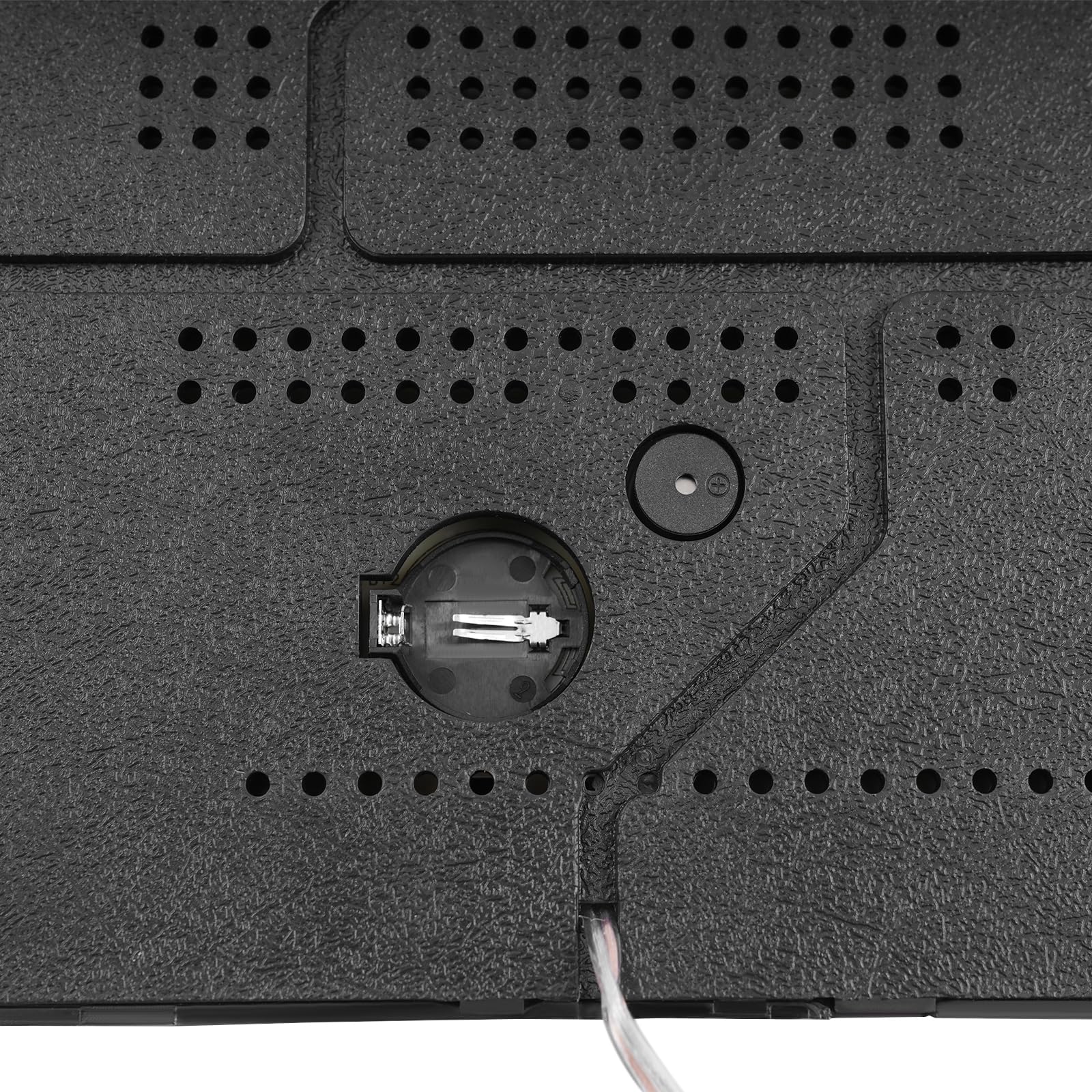 Reloj de pared digital LED, moderno reloj despertador de pared/mesa con mando a distancia, temporizador de cuenta atrás, 16 alarmas, indicador de temperatura y fecha, 8 niveles de brillo, negro (45 x