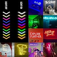 Vista 8 de Letreros de neón personalizados, letreros de luces LED de neón personalizables, para decoración de pared, boda, fiesta de cumpleaños, dormitorio