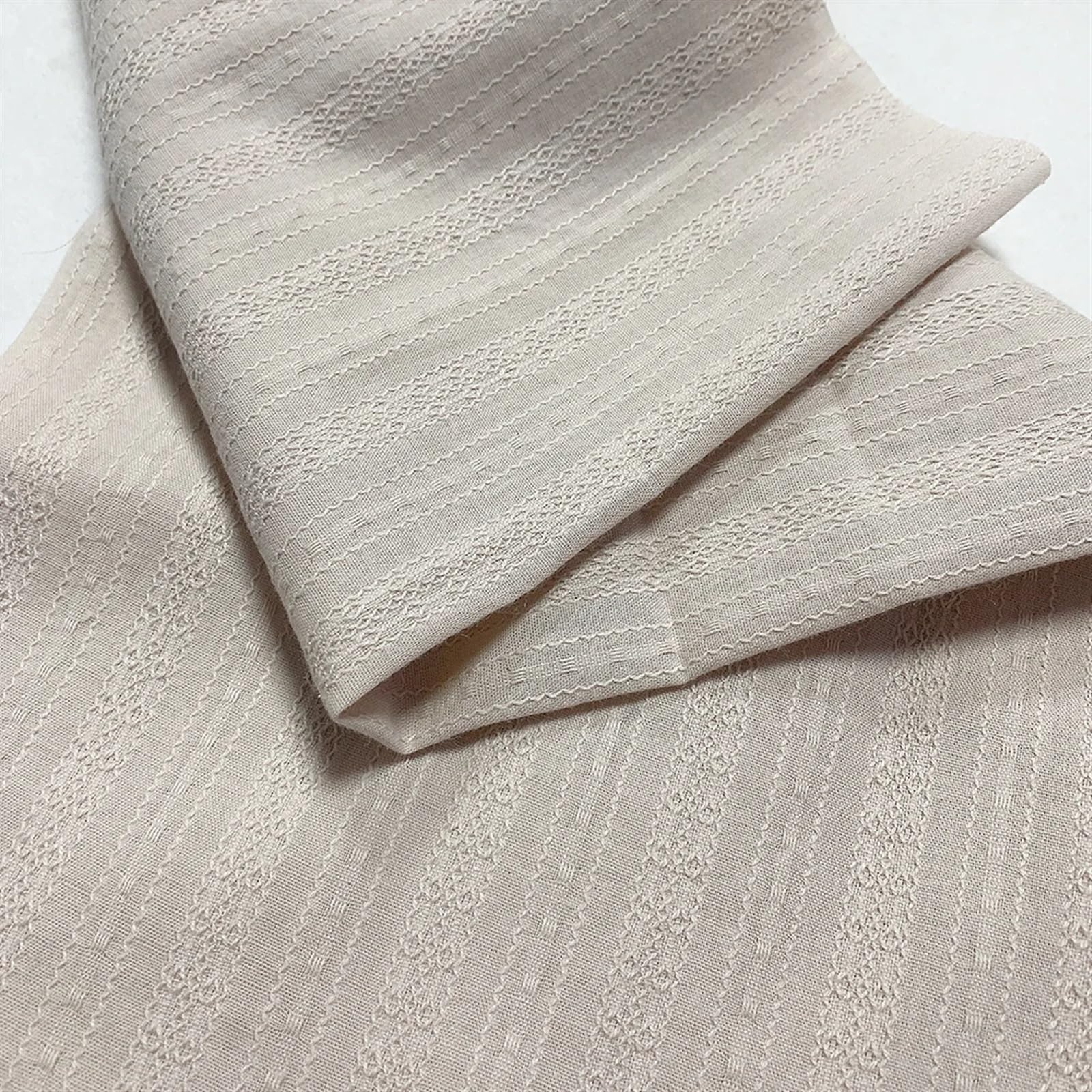 Pure Cotton Fabric Lace Flower Wall Pure Color Jacquard Fabric Three-Dimensional Pattern Fabric DIY Clothing Fabric 45x50cm(Color-2)