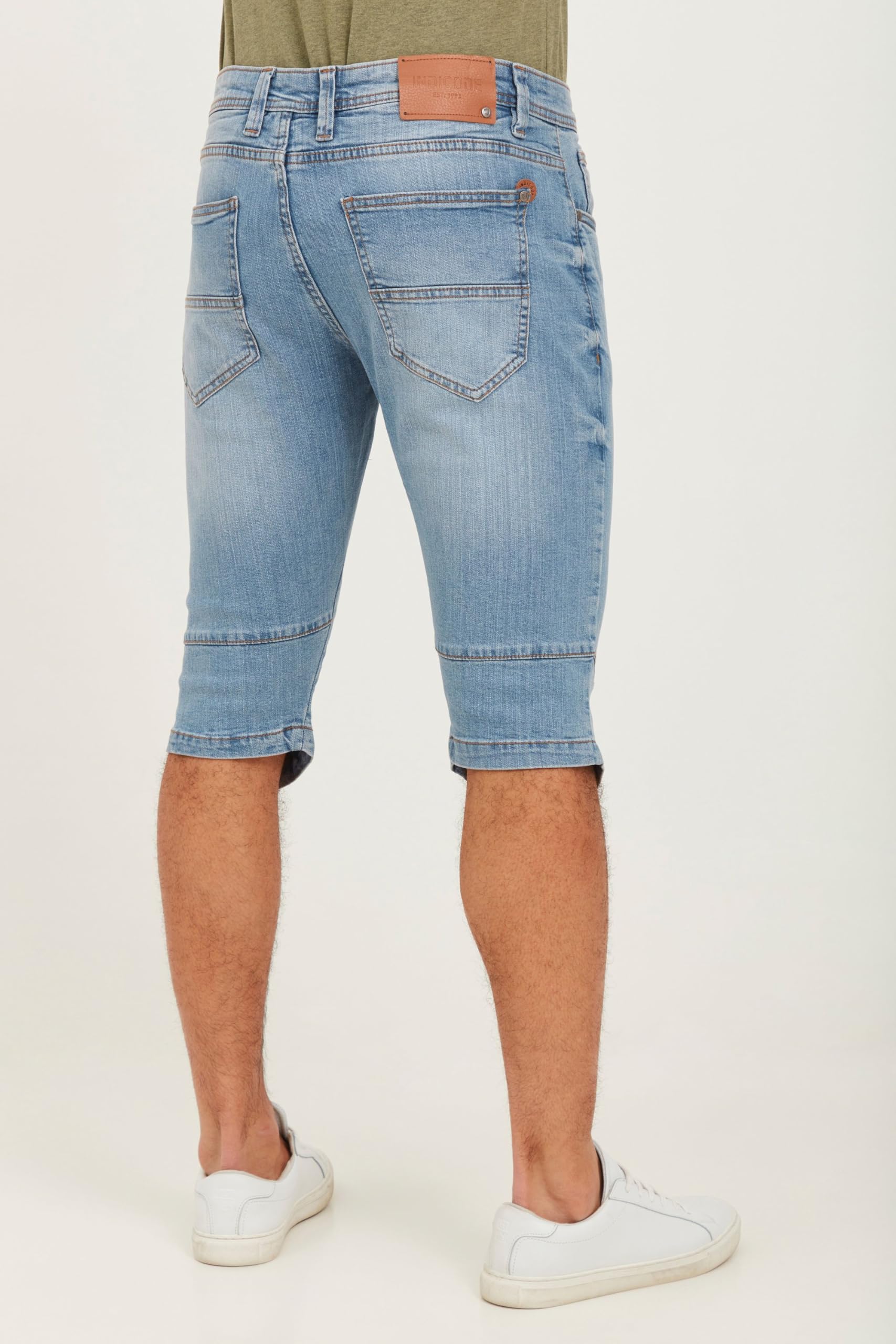 Indicode IDQuince Herren Jeans Shorts Kurze Denim Hose Eingrifftaschen Baumwollmischung Regular fit