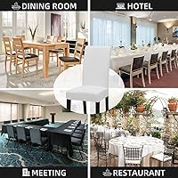 Vista 78 de Easy-Going - Juego de 2 fundas elásticas para sillas de comedor, fundas para sillas de comedor, fundas de silla Parsons para comedor, ceremonia
