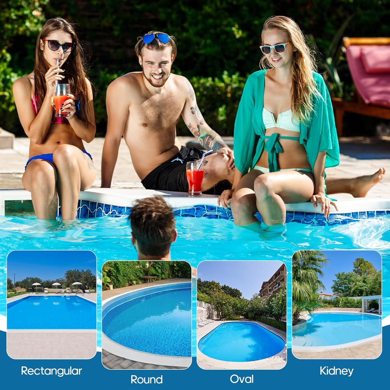 Full Inverter Heat Pump for Hot Tub and Bath, 35,000 BTU Electric Swimming Pool Heater, 8000 Gallons, for Above and In ground Pools, WiFi Capable Timer, Heating and Cooling, Defrosting, 220-240V