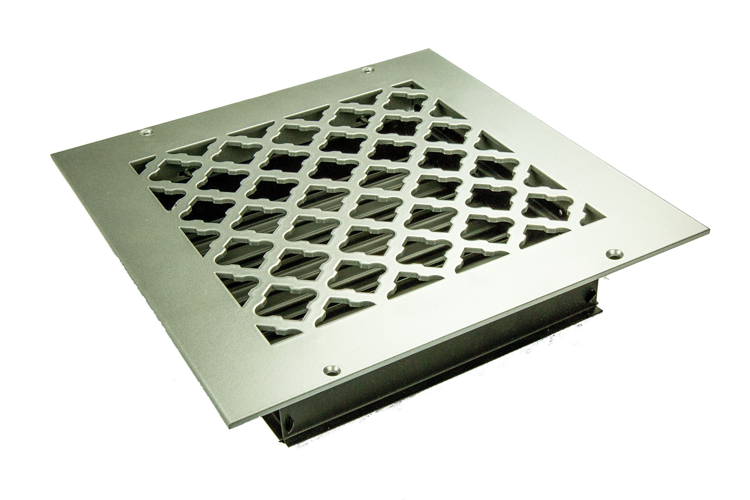 6 x 16 Silver Tuscan Ceiling and Wall Register with Damper (8 x 18  Overall) - Amazon.com