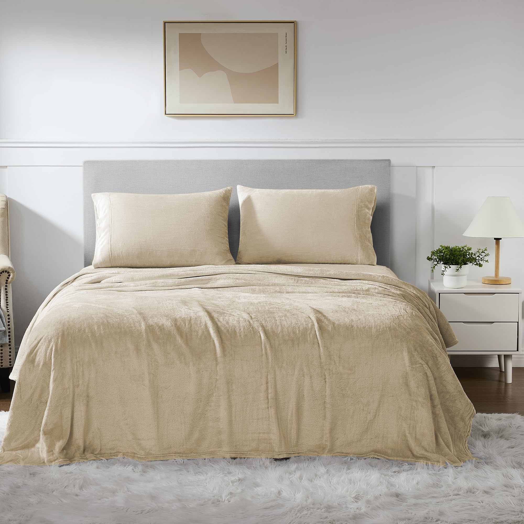 Sweet Home Fleece Sheets Queen Size