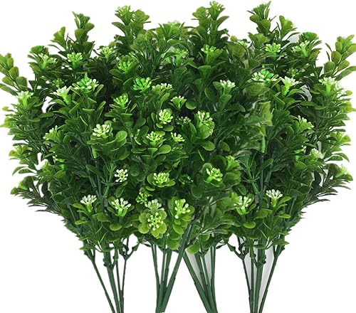 Cattree - Arbustos artificiales, hierba de plástico, plantas artificiales para boda, interior, exterior, hogar, jardín, terraza, cocina, oficina,