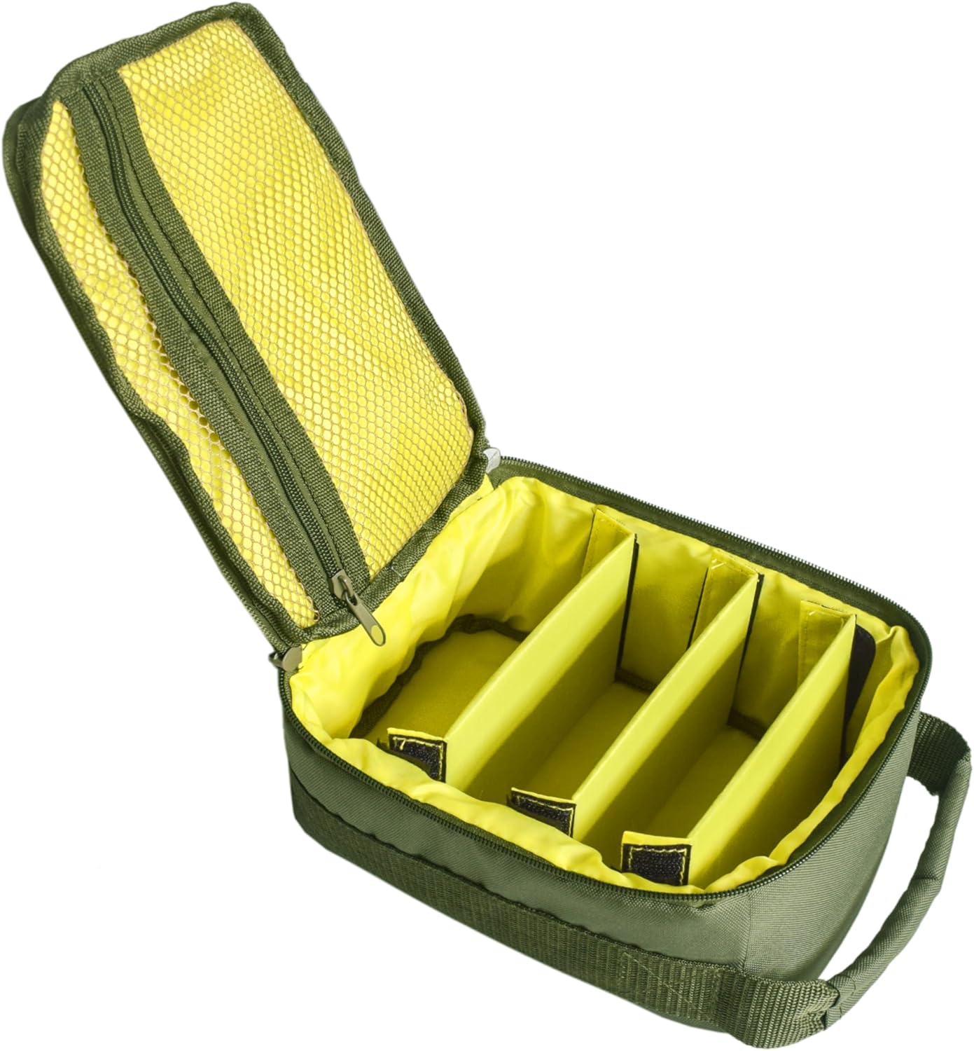 UNISTRENGH Fishing Reel Tackle Bag Outdoor Fishing Reel & Gear Case Water-Resistant Fishing Tackle Organizer Carry Storage Bags (Military Green)