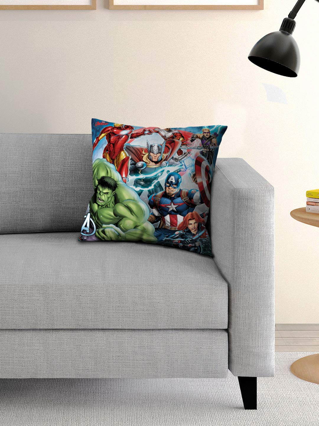 Athom Living Polyester Marvel Avengers Cushion Cover (40x40 cm)-picture-19