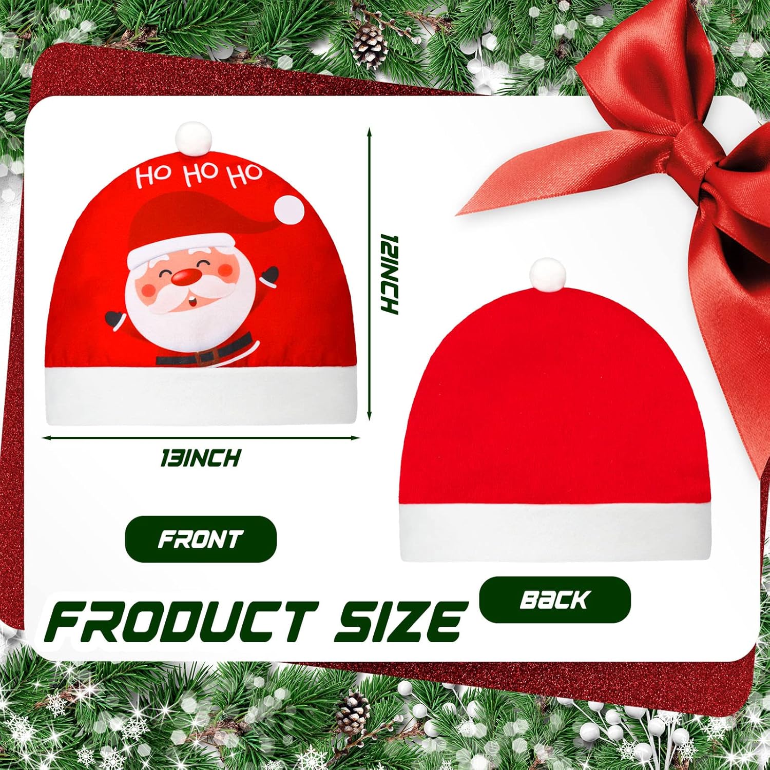 Buy Tallew 4 Pieces Santa Claus Hat Car Seat Headrest Covers Christmas Car Seat Decor Funny Car