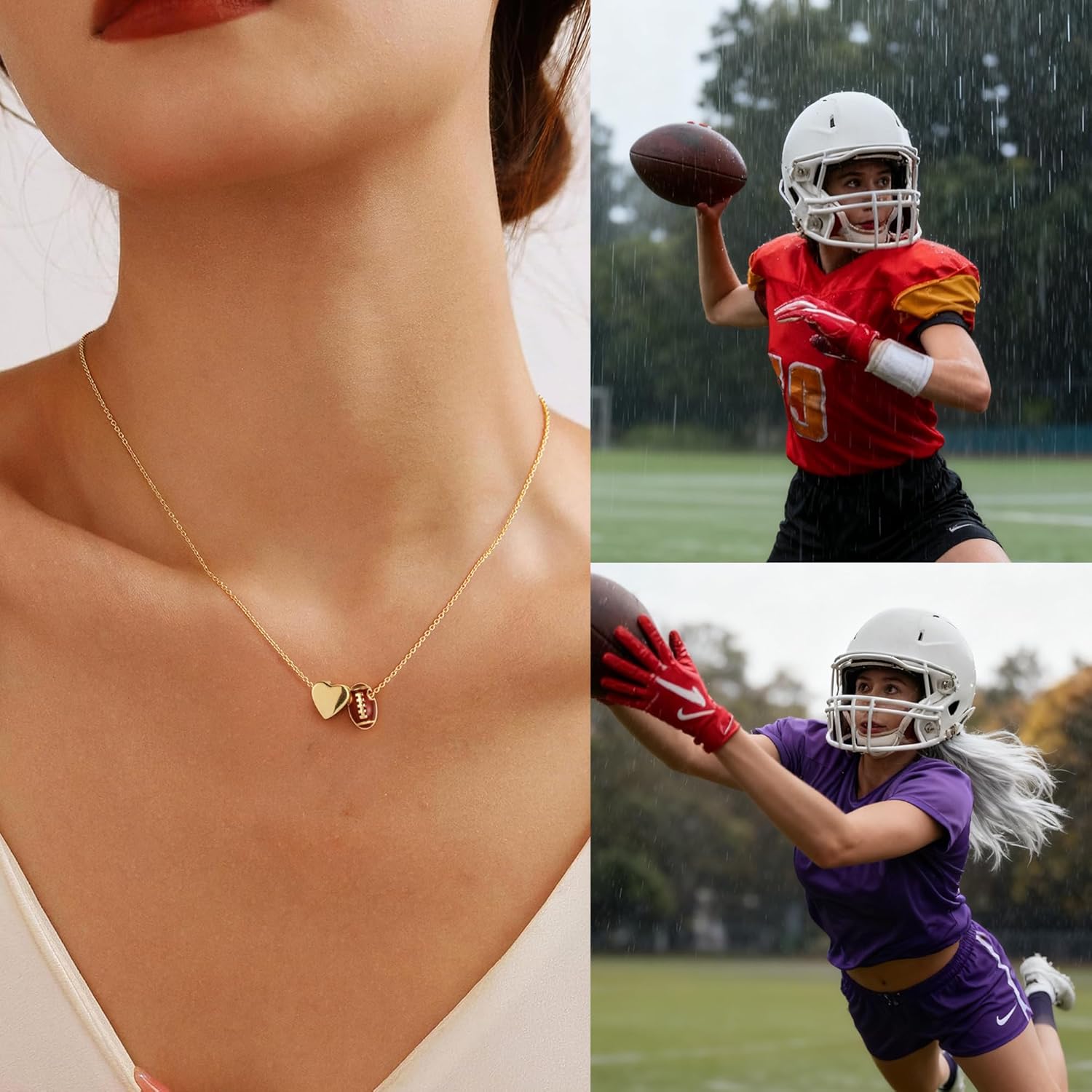 Necklace for Women Softball/Soccer/Volleyball/Basketball Necklace for Women, Sports Accessories Jewelry Christmas Gift for Lovers 16+3 Inches - Image 3