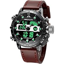 MEGALITH Military Watches for Men Digital Tactical Wristwatch with Analog Dual Time Display - Waterproof Sport Heavy Duty Watch for Men with LED Alarm Stopwatch Date - Gifts for Him