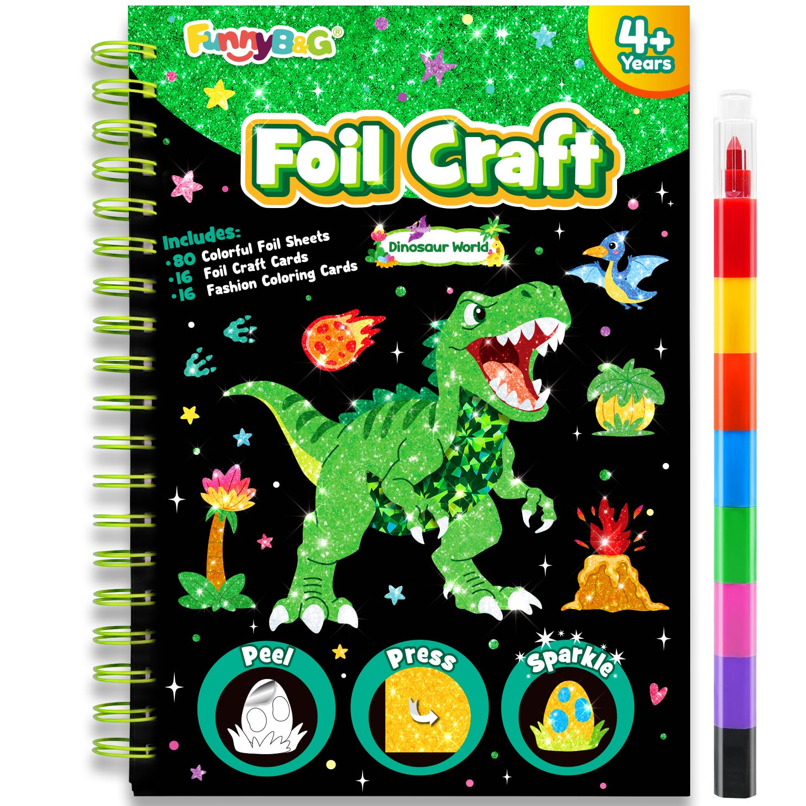 FUNNYB&G Manualidades infantiles con foil, Creativo Kit Manualidades niños, Juguete Niña Regalos Para de 3 4 5 6 7 8 9 12 Años Niño cumpleaños (Princesa) — view 13