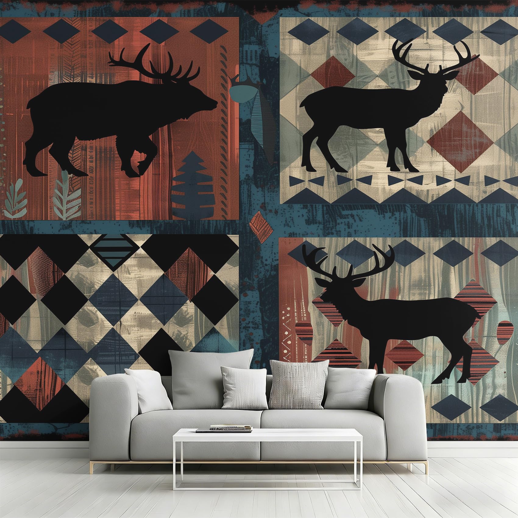 Papier Peint Grand Format pour Agrandir un Salon Style Montagne