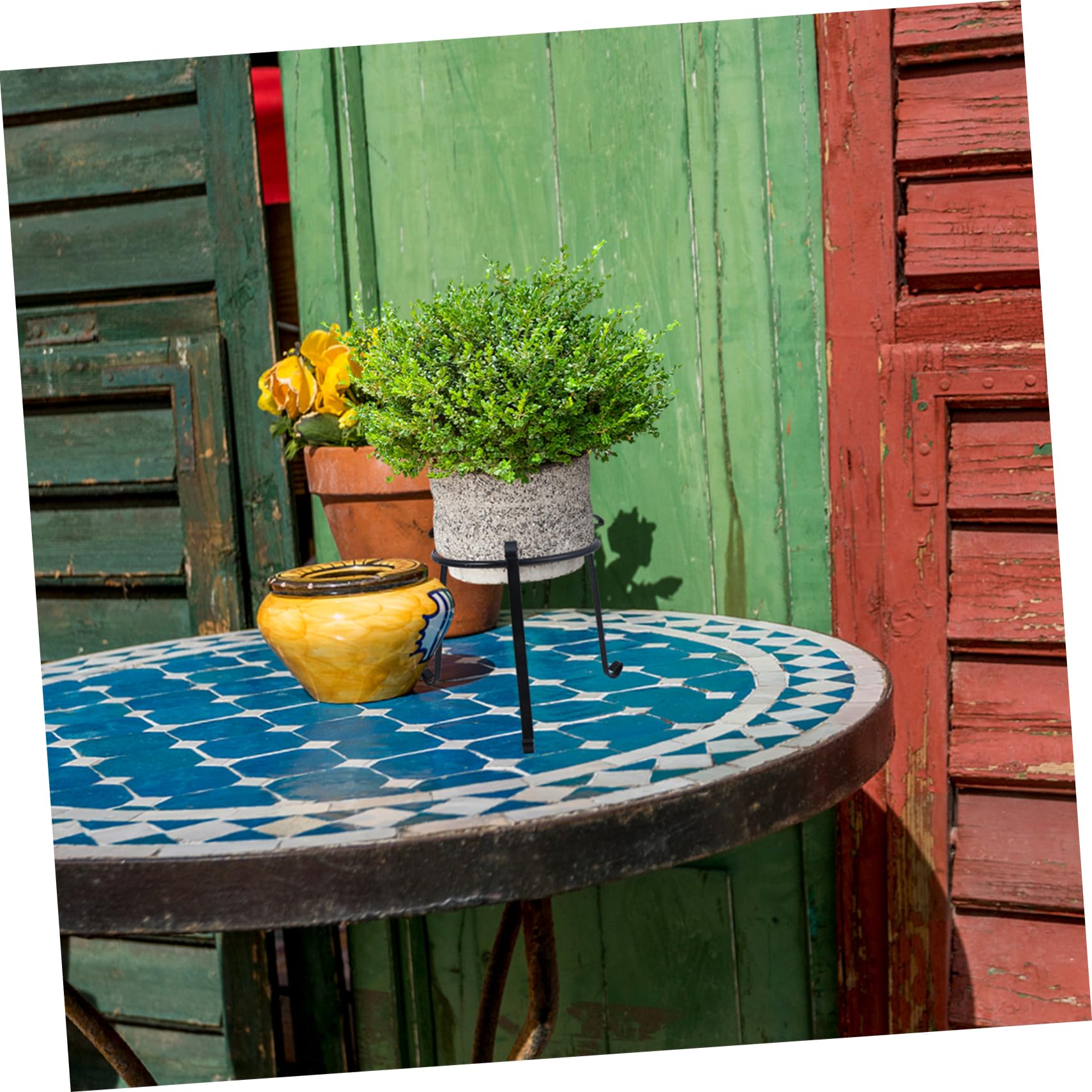 DOITOOL Portavaso Portavaso i in Ferro Battuto da i da Giardino i da Giardino Nero per Casa Balcone 20Cm
