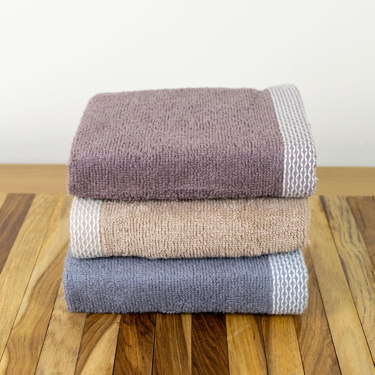 100% Bamboo Face Towel Set of 3, 500 GSM, Quick Dry Towels for Face, Gym, Travel, Ultra Soft Highly Absorbent, 30Cm X 30Cm, Ash Brown, Beige & Dark Grey-image-20