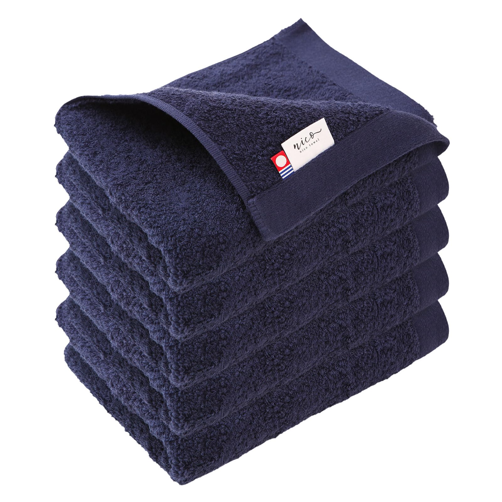 Imabari Towel Nico Face Towel Set of 5 Resort Hotel Cotton Lapis Japan