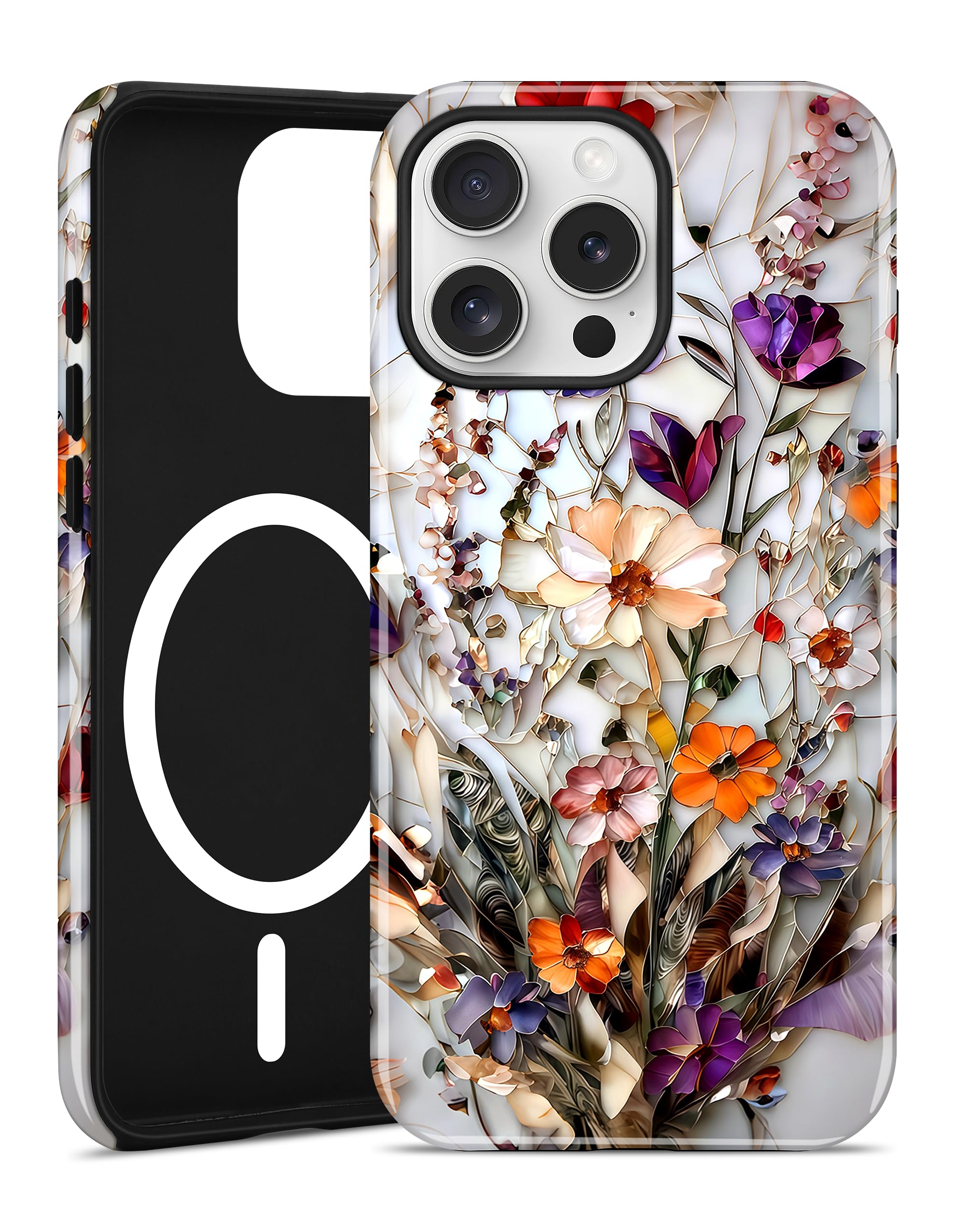Photo 1 of Jusy Stained Glass Magnetic Case for iPhone 13 Pro