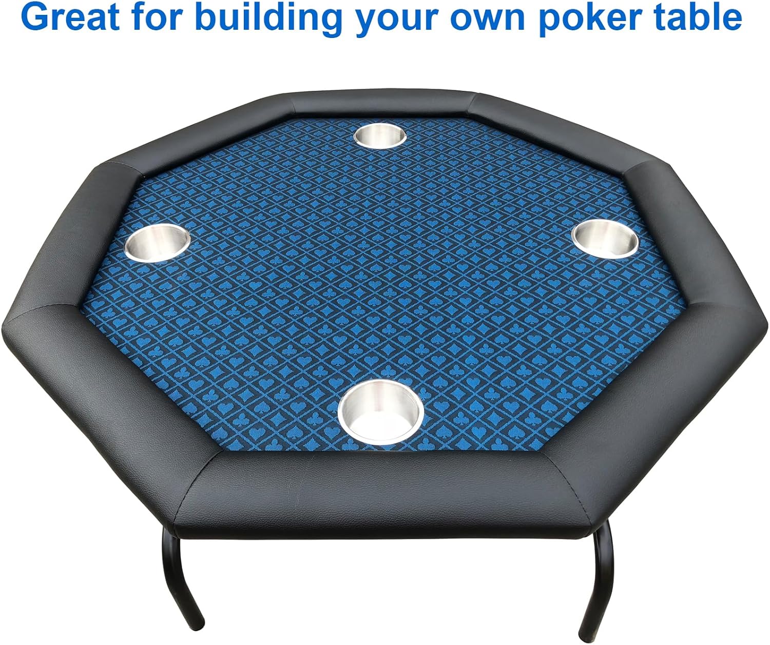 Speed Cloth Poker Table Fabric - 108X60 Inch Section of Suited Casino Card Game Table Felt Top Cover－Blue