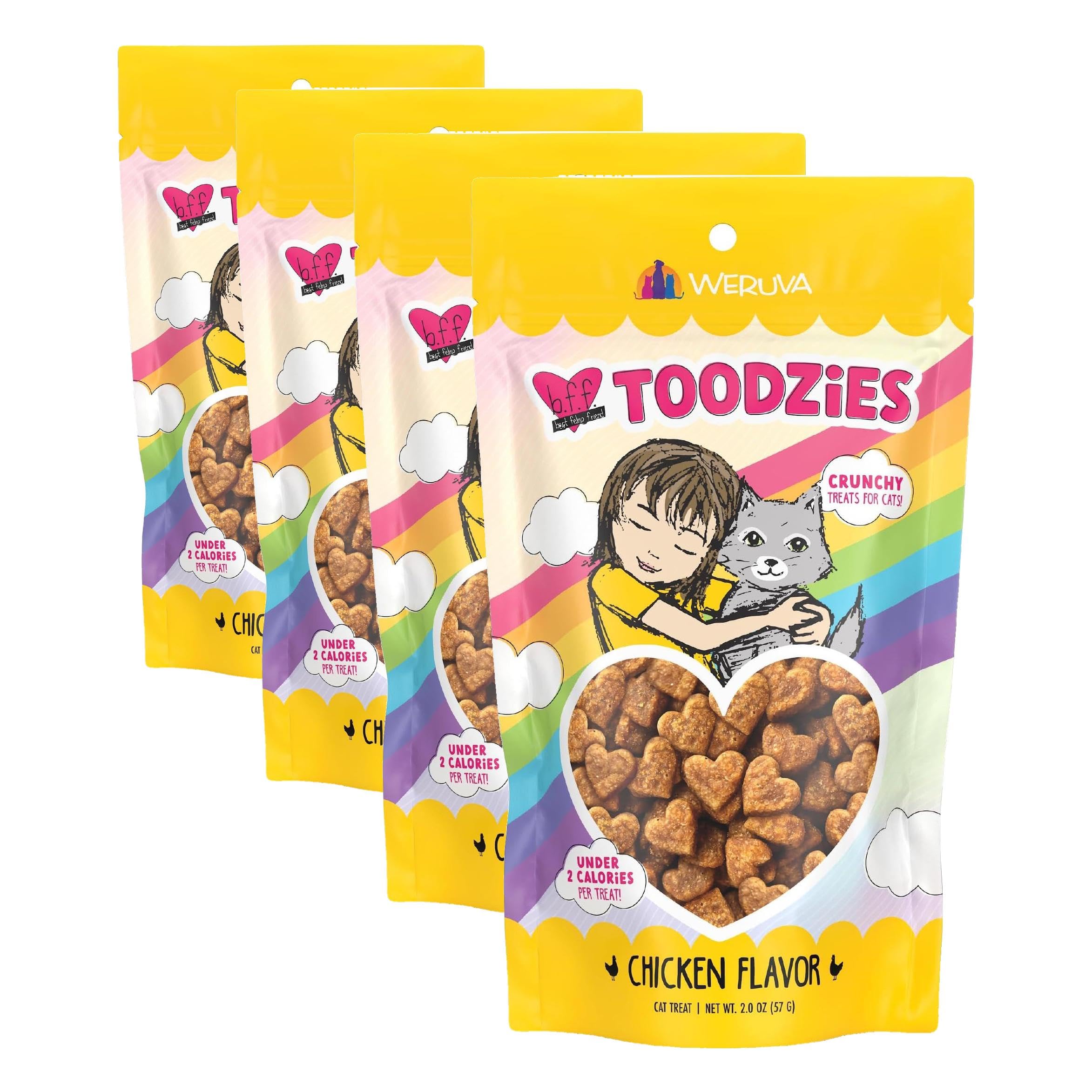 Amazon.com: Weruva BFF Toodzies, Chicken Crunchy Cat Treats, 2oz