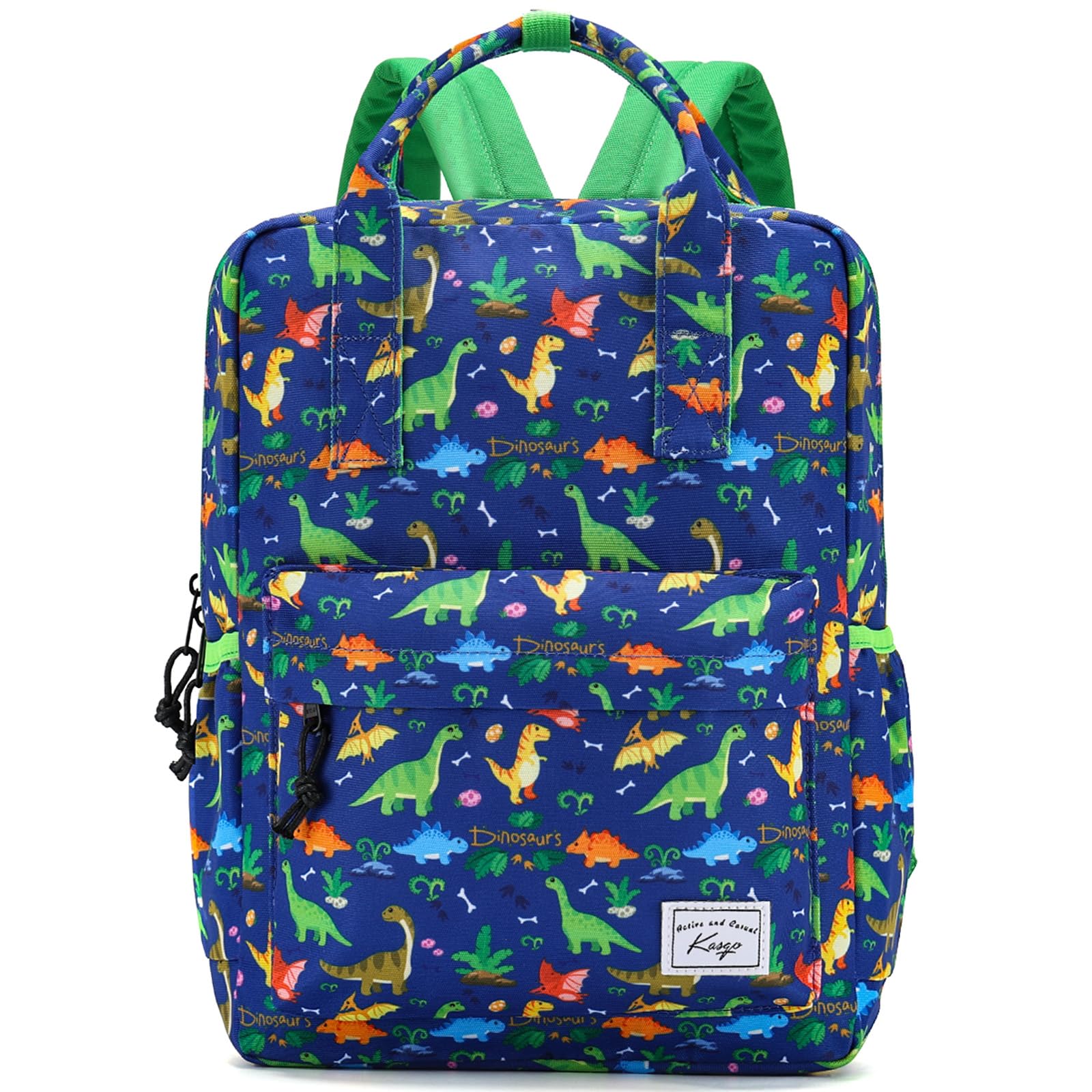 Kasgo Mochila Niña Niño, Mochila Escolar Primaria Mochila Infantil 3-7 Años Mochila Unicornio Dinosaurio Mochila Chica Chico Ajustar Carpeta A3 con Bolsillos Laterales para Colegio Viaje Cámping