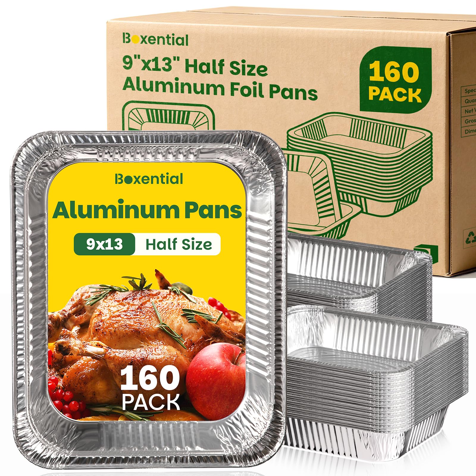9x13 Aluminum Pans - 40 Pack | Disposable Baking Pans -8 9x13 Aluminum Pans - 40 Pack | Disposable Baking Pans -8