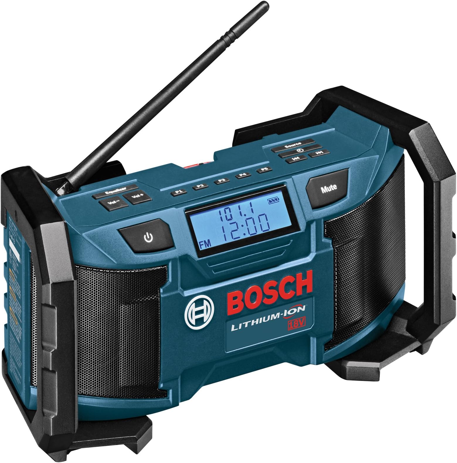 Bosch 18-Volt or 120V Compact AM/FM Radio with MP3 Player Connection Bay PB180