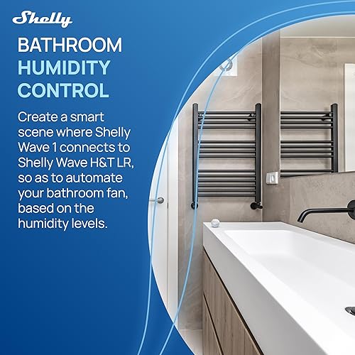Miniatura 6 de Shelly Wave H&T US White US LR, Z-Wave - Monitor inteligente de temperatura y humedad de largo alcance, compatible con Alexa, Google Home,