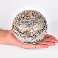 Vista 102 de AMOYSTONE Bola de aventurina azul Natural Cuarzo Cuarzo Cristal Esfera Piedra Bola con Base de Madera