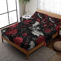 Vista 31 de Retro Sunset Sheets Split King Size Sheet Set, Neon City Vaporwave Bed Sheets Bedroom Decor, Cyberpunk Bedding Sheets & Pillowcases 5 Piece, Deep