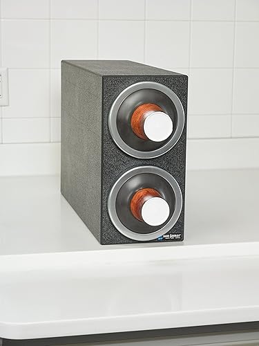 Miniatura 7 de San Jamar Ez-Fit - Armario dispensador de tazas con 2 niveles para restaurantes, comedores y comida rápida, plástico, 17 x 9.75 x 27.75 pulgadas,