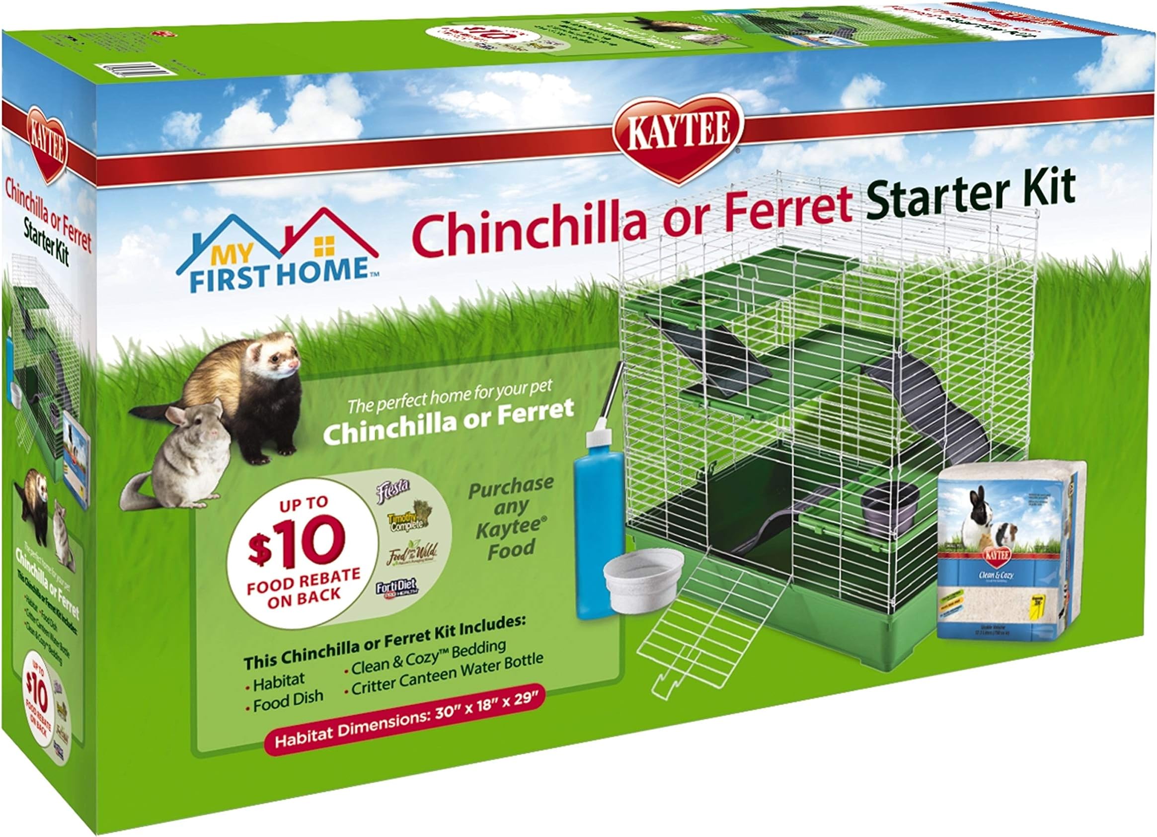 KayteeMy First Home Starter Kit Habitat for Pet Ferrets or Chinchillas