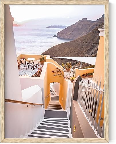 HAUS AND HUES Pósteres de escenas de playa y arte mural de Italia - Hermoso paisaje y decoración de playa en el lago, arte de pared mediterráneo de