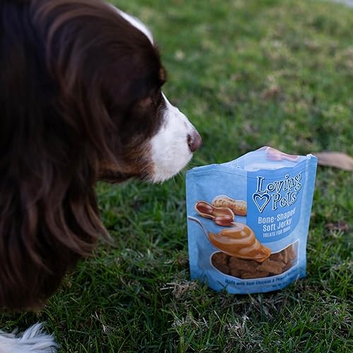 Miniatura 5 de Loving Pets - Cecina suave para masticar (receta en forma de hueso, pollo y mantequilla de maní) Golosinas para perros hechas en Estados Unidos