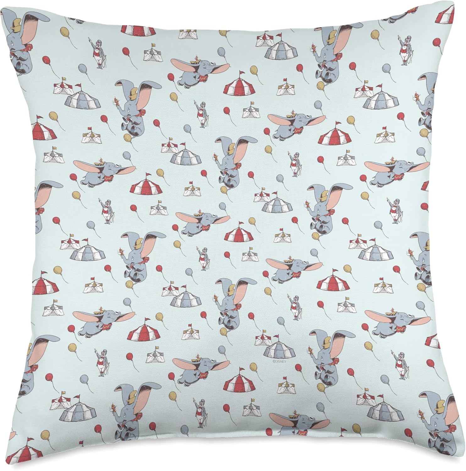 Disney Classic Dumbo Circus Elephant Print Throw Pillow