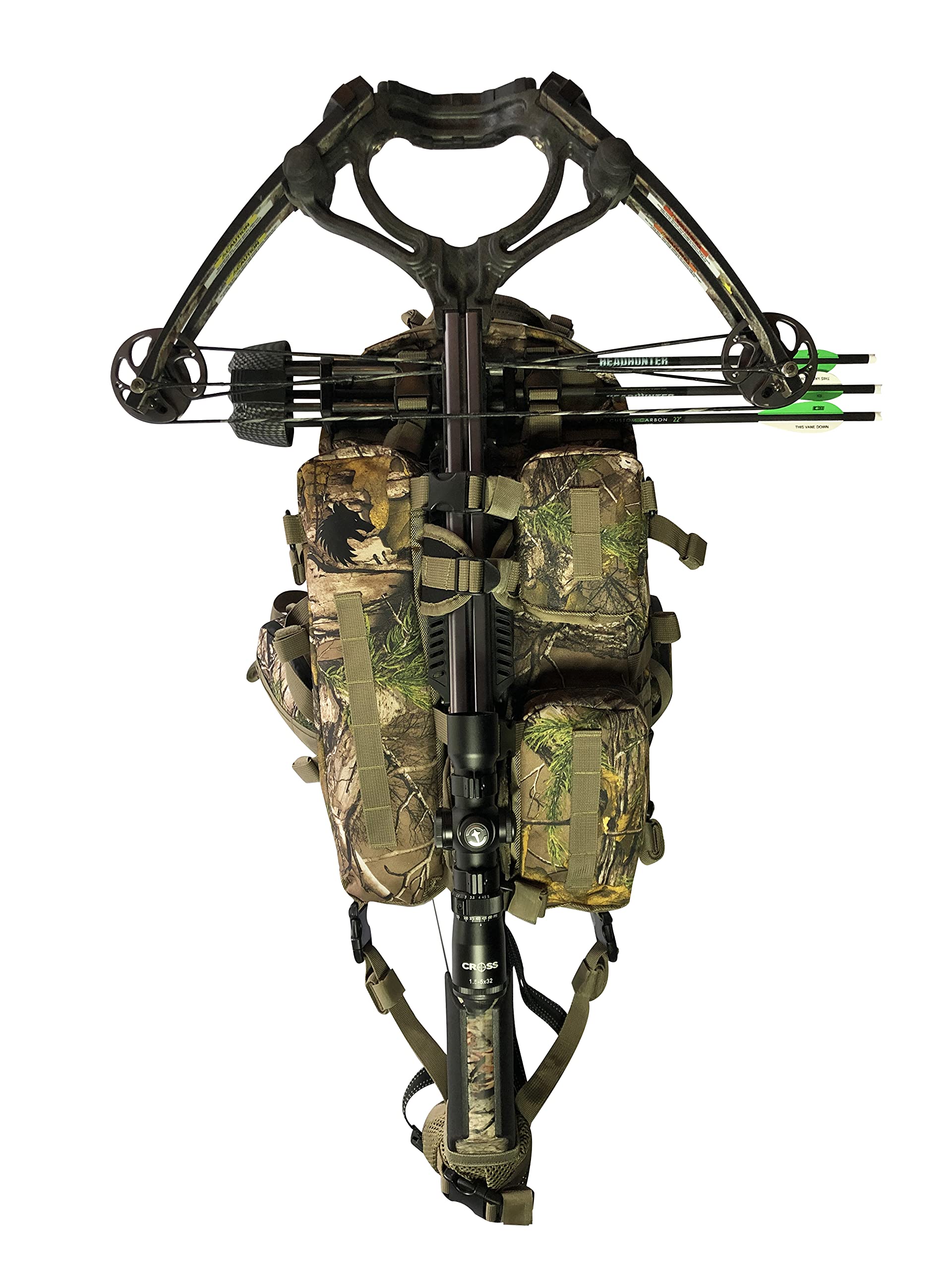 FIELDCRAFT Mochila de caza para rifles, arcos, ballestas, bozales, caza, senderismo, tiro con arco, pólvora negra, paquete alfa expedicionaria al aire libre