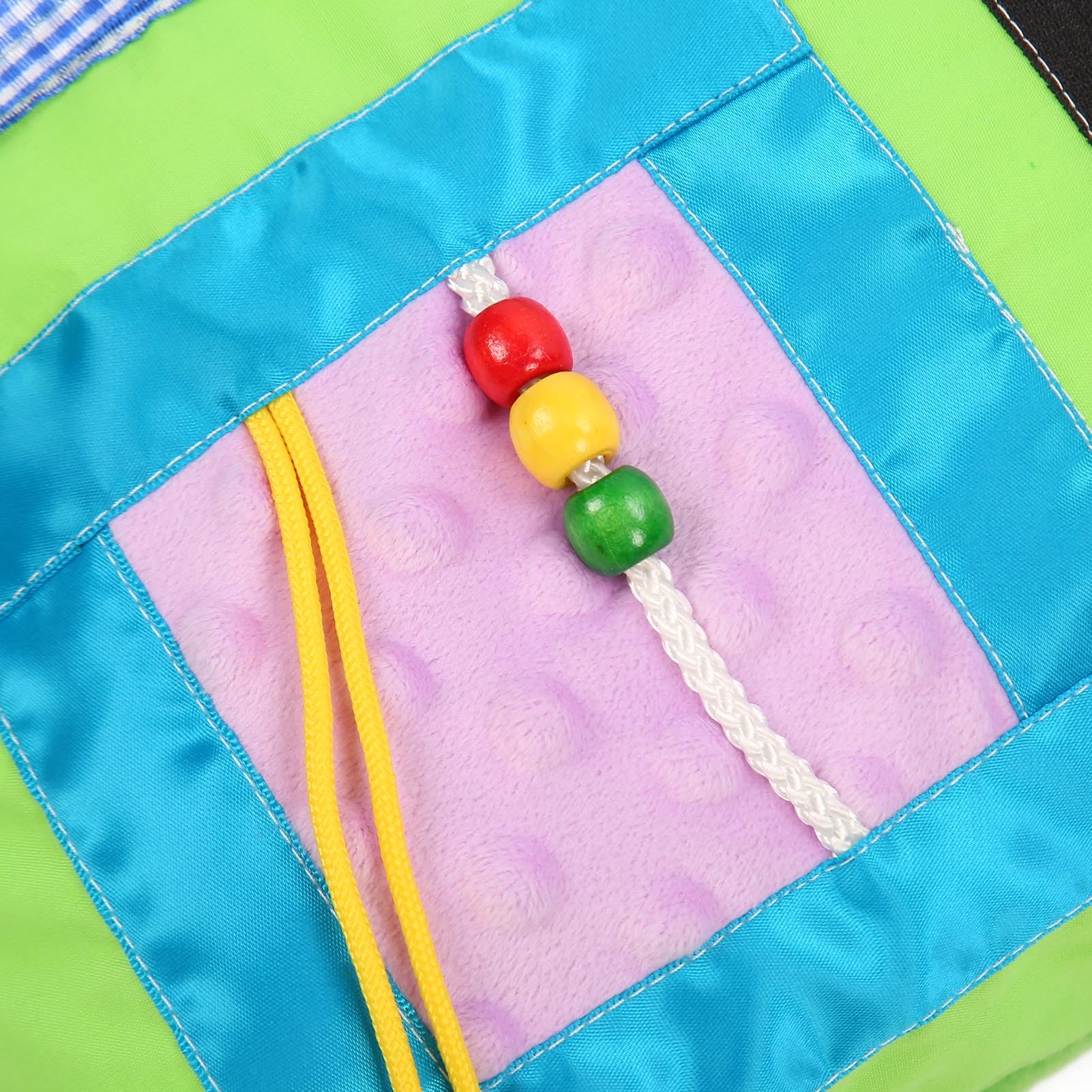 Almohada Demencia, Almohada Sensorial Fidget Actividades Calmantes y Reconfortantes para Adultos con Demencia, Funda de Almohada Extraíble, Productos para la Demencia