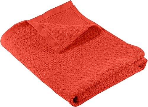 GILDEN TREE Toallas de mano con tejido de gofre para baño, secado rápido, sin pelusas, estilo clásico (coral)