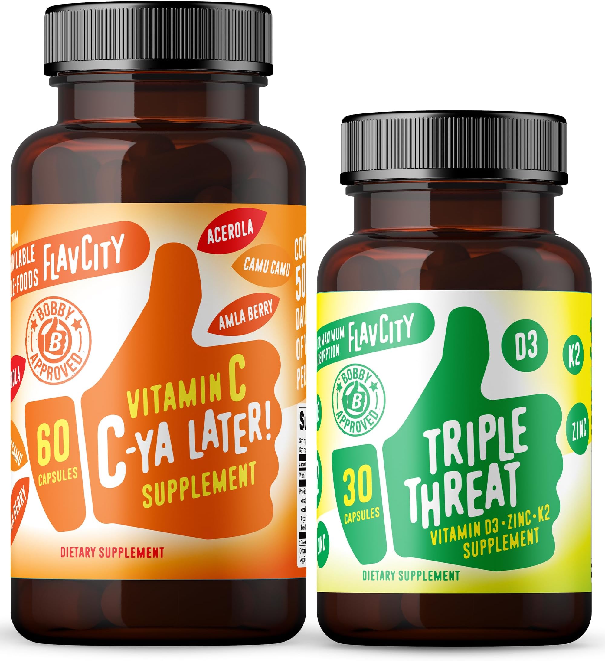 Vitamin C & D Supplement Set, C-Ya Later & Triple Threat