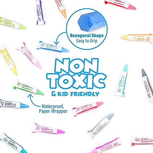 Miniatura 4 de Tub Works Smooth - Crayones de baño de juguete de baño, paquete de 24  Crayones de baño no tóxicos y lavables para niños pequeños y niños  Fórmula