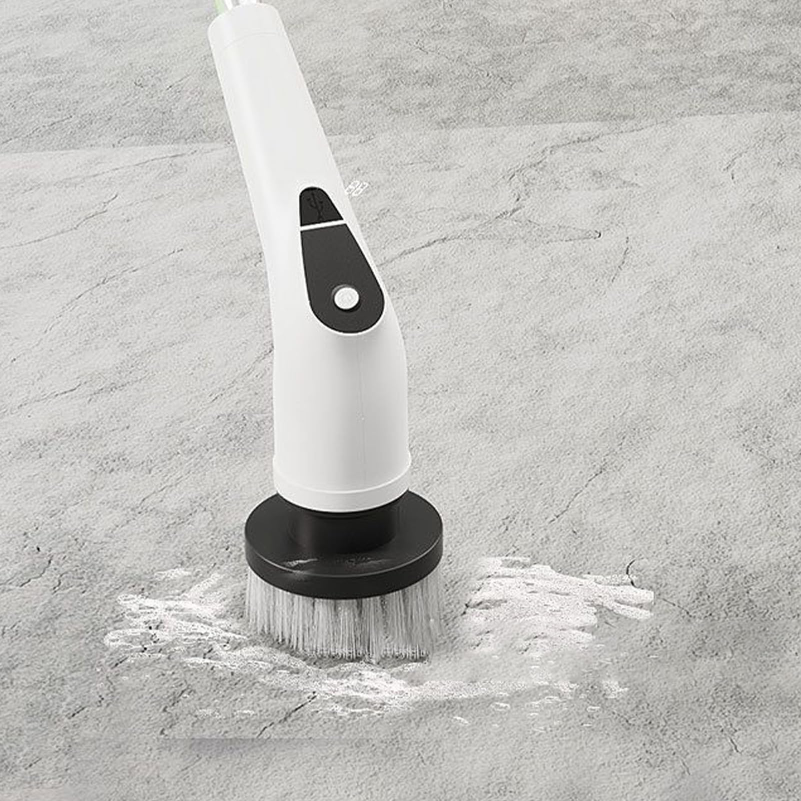 Cepillo de limpieza para pisos – Cepillo multifunción para cuarto de baño, multifunción removedor de polvo raspador con mango largo y gancho antideslizante para pared fregadero bañera exterior