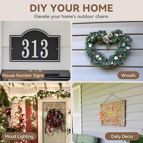 Miniatura 5 de Percha para placas de dirección para revestimiento de vinilo, sin necesidad de agujeros, para exteriores, números de casa, tornillos