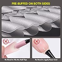 Vista 8 de Makartt Super Strong Nail Glue for Acrylic Nails Press On Nails Nail Tips Glue Bundle Extra Short Almond Nail Tips-360 PCS Pre-Buffed Soft Gel Nail