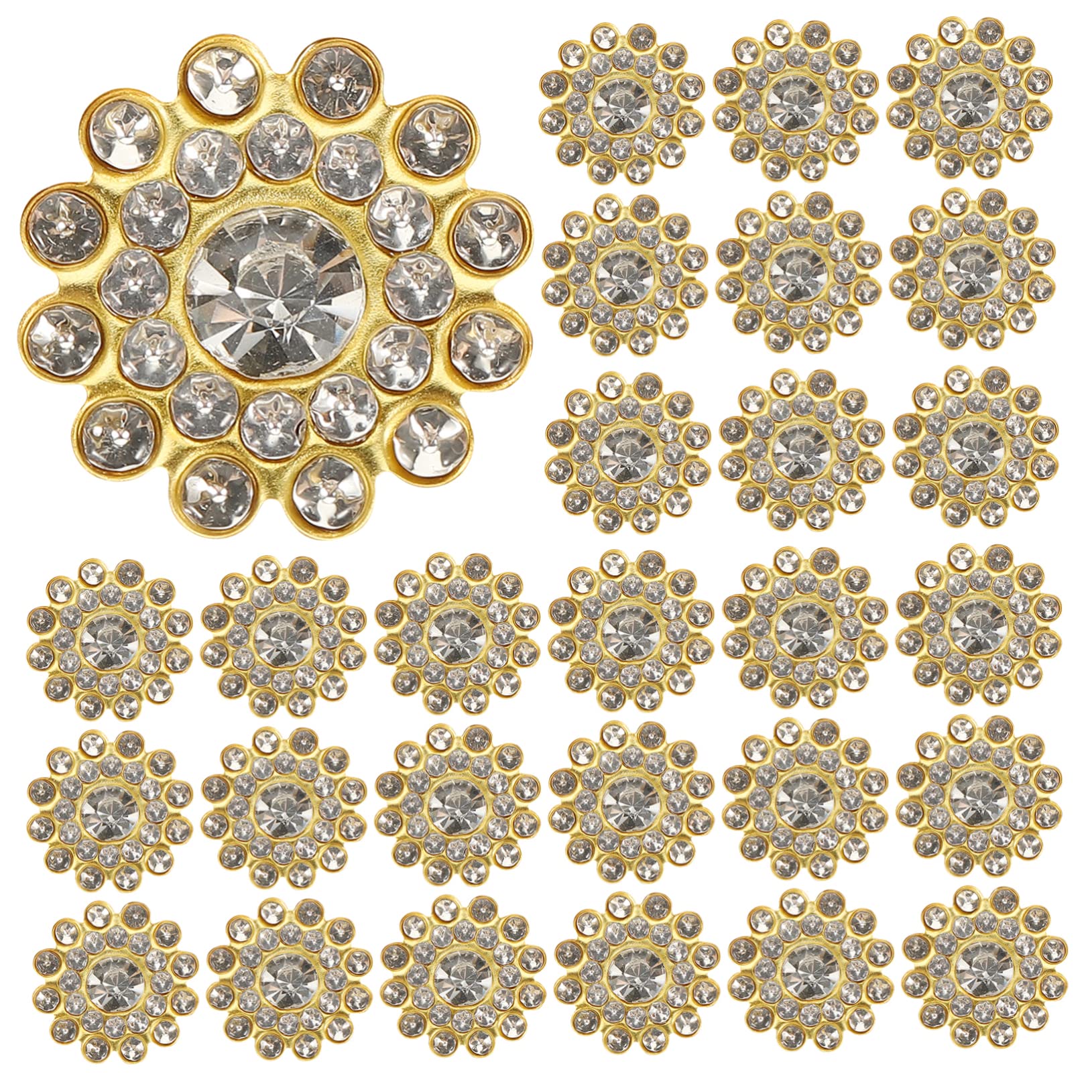STOBOK 5pezzi Fiori Di Flatback Per Fai Da Te Di Strass Decorativi Per Abbellire Abbigliamento Accessori e Inviti Di Nozze Sunny Flower Design Per Creazioni Artigianali