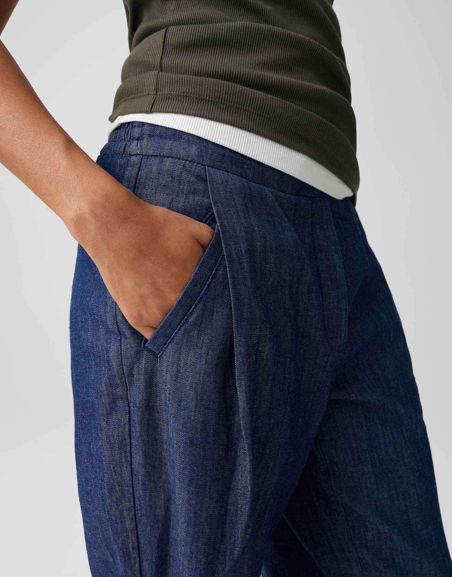 OPUS Damen City Pants | MYHA Coastal Relaxed City Pants aus weichem Chambray Denim