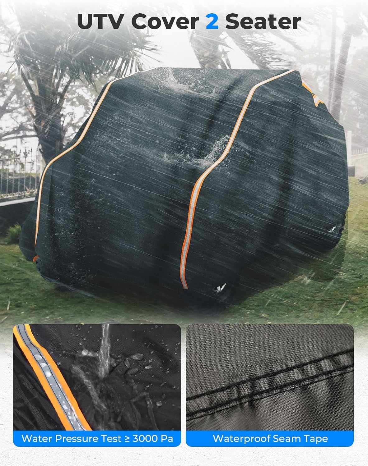 Ultimate All-Weather UTV Cover for 2-Seater Models: Fits Polaris Ranger XP 1000, Mule, Pioneer, and More