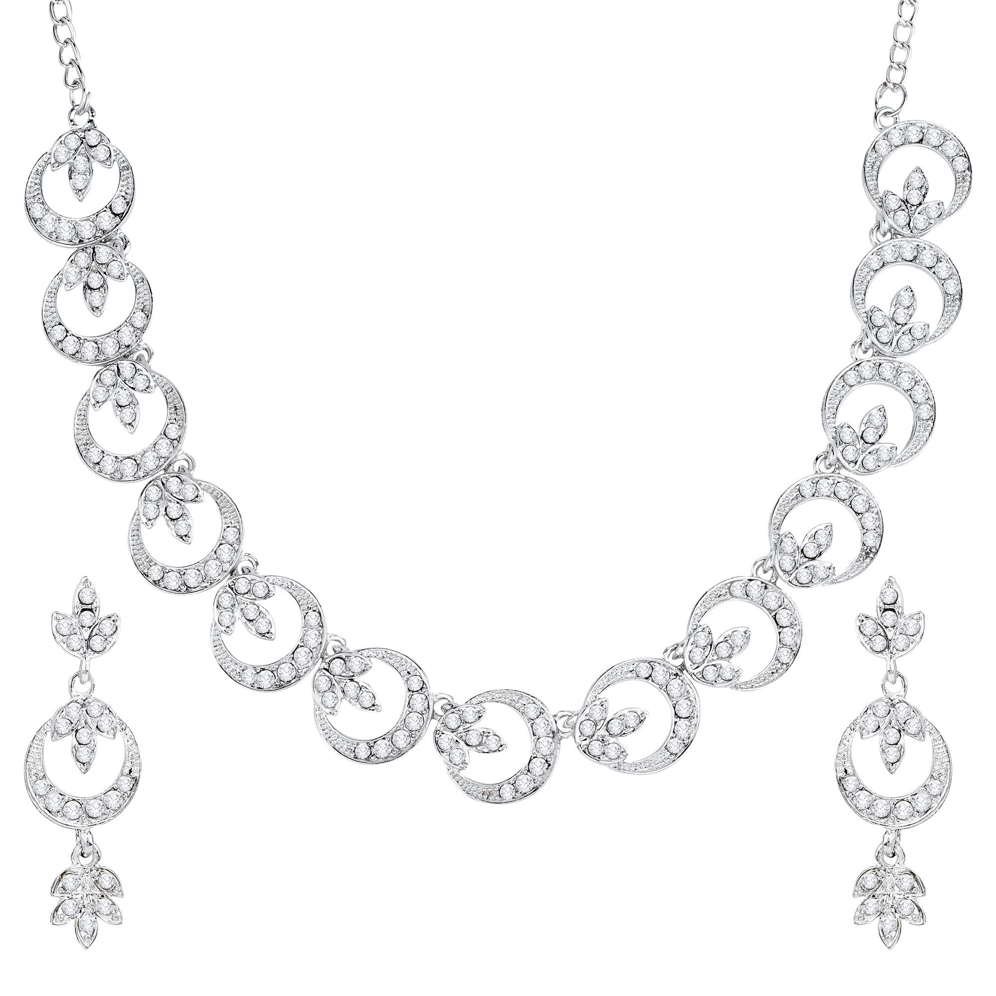 See full amazon price history chart for Atasi International Silver Plated Womens Necklace Set | Jewellery Set With Earrings | R5770 Atasi International Silver Plated Womens Necklace Set | Jewellery Set With Earrings | R5770 (B0C5N2R1ZB) Amazon Price History, Amazon Price Tracker