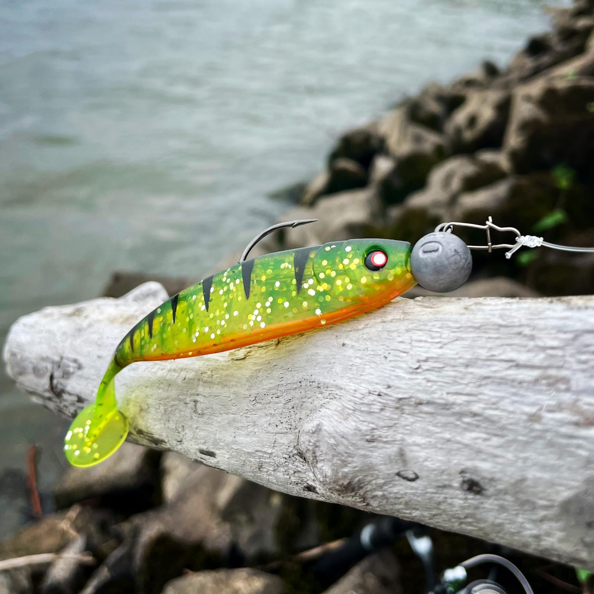 Zanderfang Gummifisch Set Glasaugen – Gummifische für Zander, Hecht, Barsch