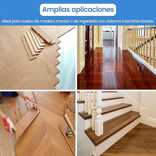 Miniatura 5 de meite Clavos de suelo de calibre 16 de 1-1/2 pulgadas, 16GA L, clavos de piso de madera dura para pistola de clavos de piso (1,000 unidades)