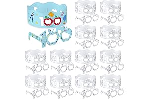 36 Sets 100tg Day of School Eye Glasses and Crowns