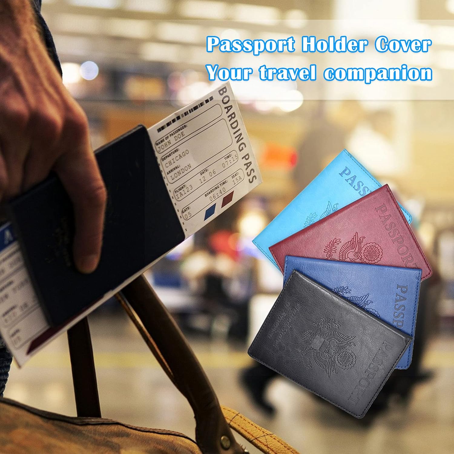  | 4 Pack Wildox Passport Holder Cover, PU Leather Passport and Vaccine Card Holder, Waterproof Passport Holder With Vaccine Card Slot, Passport Holder for Women Men Family | Passport Covers