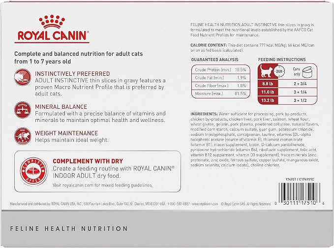 Royal Canin Adulto Instinctive Trocitos en Salsa 3 oz Pack 12 miniatura 2